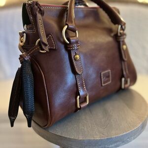 Dooney and Bourke Florentine Mini Satchel in CHESTNUT